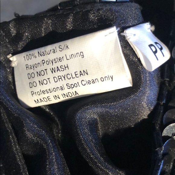 DRESS BRILLIANT BY JA VINTAGE SEQUIN BLACK SILVER - Picture 11 of 14